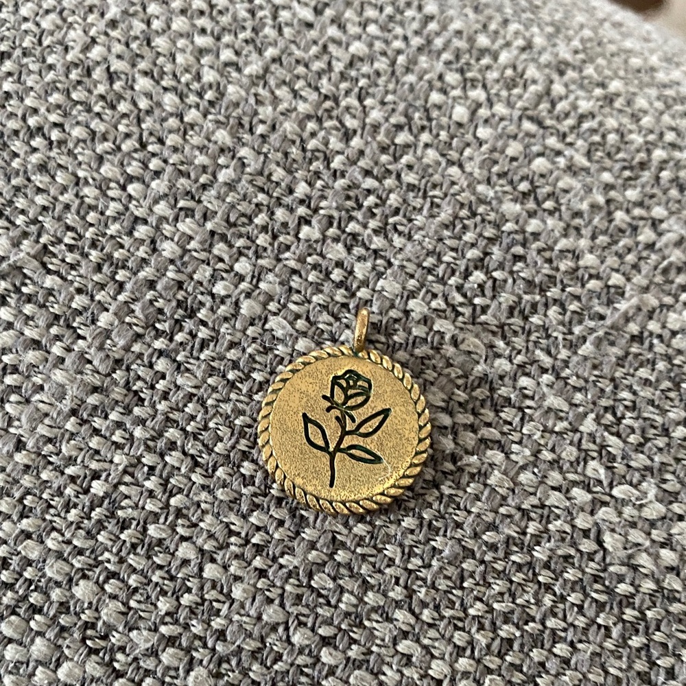 Gold Rose Pendant Wolf Circus